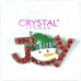 Gold Plated Crystal & Epoxy Holiday Joy Brooch Pin 106302